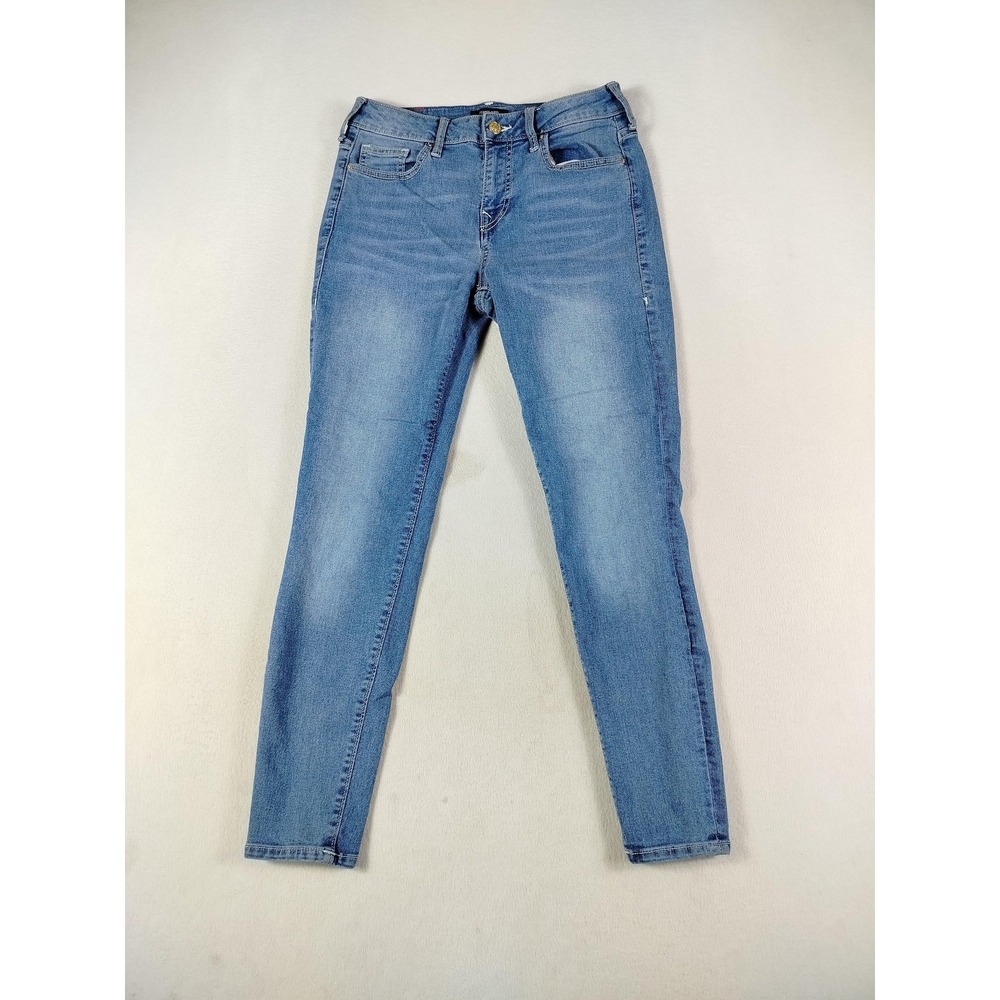 True Religion Jennie Curvy Jeans Womens 29 Blue Mid Rise‎ Super Skinny Stretch